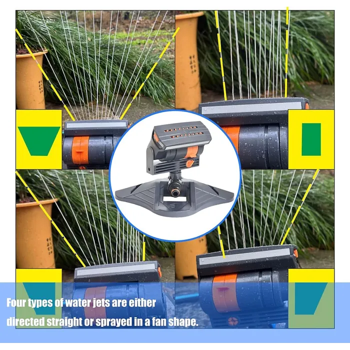 Automatic Multi Directional Sprinkler For Large Area Coverage In Gardens And Lawns With Adjustable Sprayer Modes