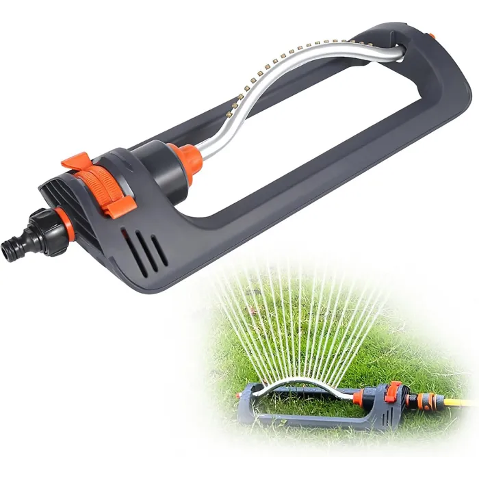 Small Oscillating Garden Sprinkler 19 Hole Sprinkler Garden Sprinkler for Watering up to 250 Square meter