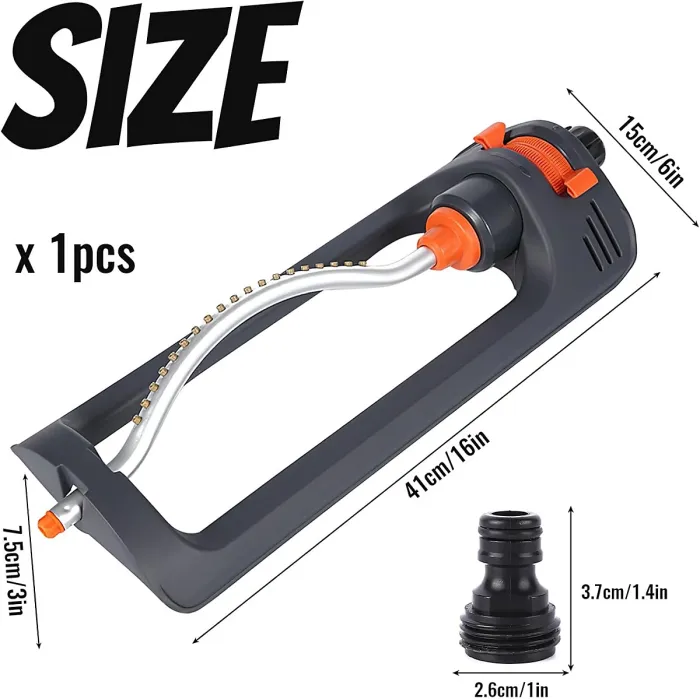 Small Oscillating Garden Sprinkler 19 Hole Sprinkler Garden Sprinkler for Watering up to 250 Square meter