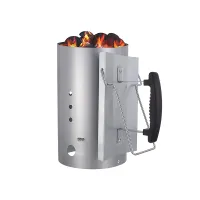 Chimney Starter Rapidfire Starter Large 27cm tall Compact Fire Starter with Two Handles Barbecues