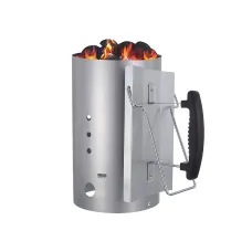 Chimney Starter Rapidfire Starter Large 27cm tall Compact Fire Starter with Two Handles Barbecues