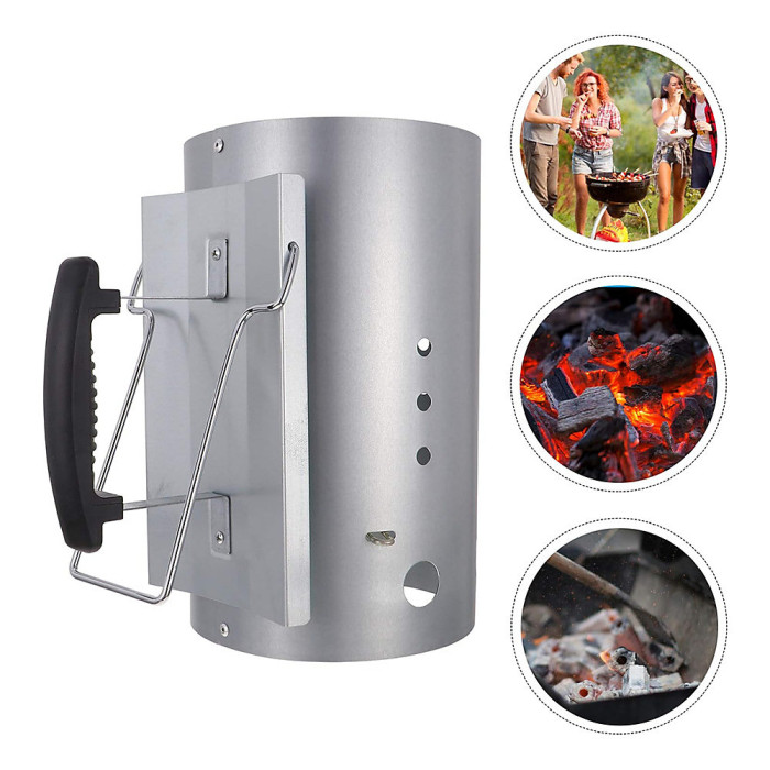 Chimney Starter Rapidfire Starter Large 27cm tall Compact Fire Starter with Two Handles Barbecues