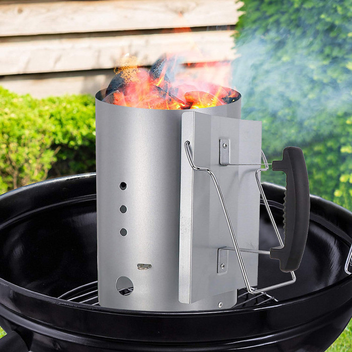 Chimney Starter Rapidfire Starter Large 27cm tall Compact Fire Starter with Two Handles Barbecues
