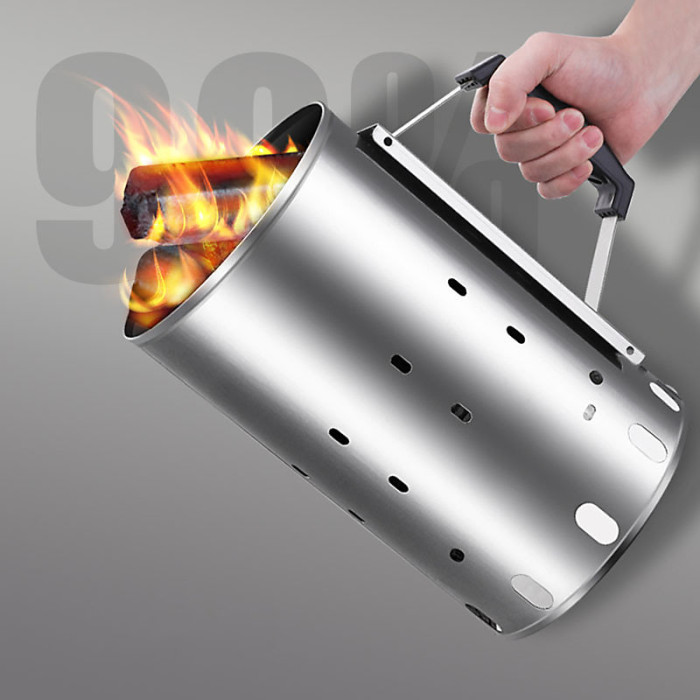 Chimney starter Rapidfire Starter 27cm height compact fire starter with two handles charcoal barbecues