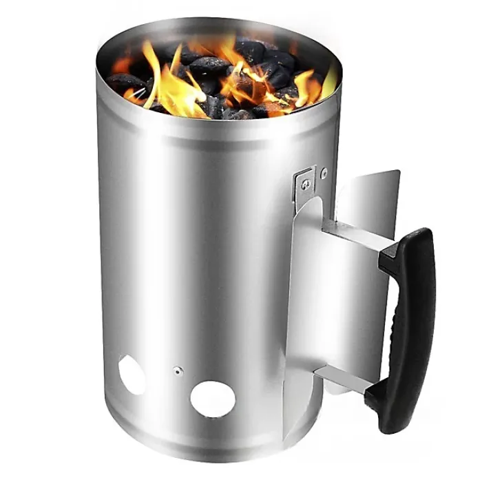 Chimney starter Charcoal lighter Chimney starter diameter 17 cm and height 27 cm Quick charcoal starter
