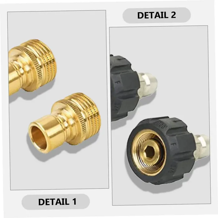 Quick Connect 8pcs High Pressure Washer Adapter Set Durable Brass Fittings M22 Female Swivel to 3 8 3 4
