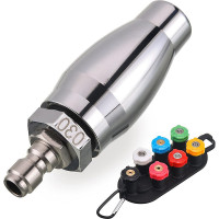 Turbo Nozzle for Pressure Washer Rotating with 1or 4 Quick Connect 7 Nozzle Tips with Holder 3600 PSI