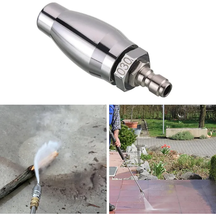 Turbo Nozzle for Pressure Washer Rotating with 1or 4 Quick Connect 7 Nozzle Tips with Holder 3600 PSI