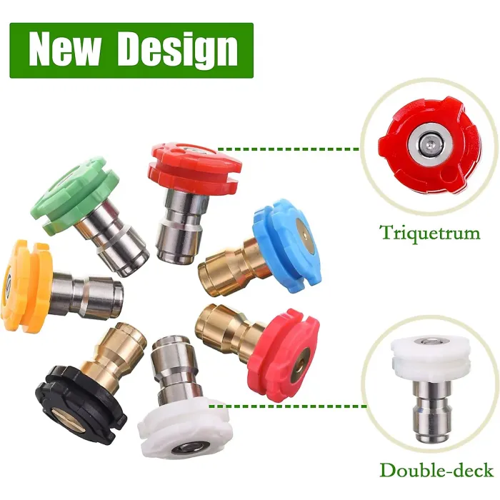 Turbo Nozzle for Pressure Washer Rotating with 1or 4 Quick Connect 7 Nozzle Tips with Holder 3600 PSI