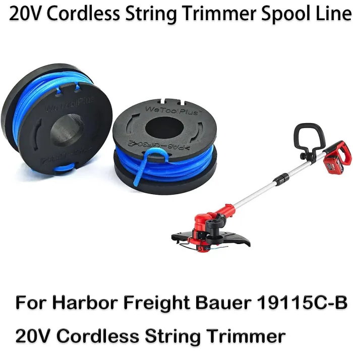 Replacement String Trimmer Line Compatible with Harbor Freight Bauer 19115C B 20V Cordless String Trimmer 4Pack