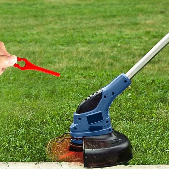 Promotion 100pcs Plastic Replacement Blades for Strimmer Lawn Mower Blades for Cordless Brush Cutter