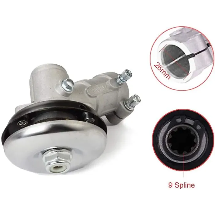 Brushcutter Angle Gear 26mm Universal Brushcutter Gear Head Lawnmower Gear for Lawn Trimmer Chainsaw 26mm Round 9 Teeth
