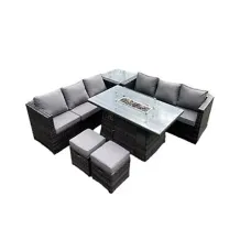 NEWCASTLE WICKER OUTDOOR GARDEN DINING SET