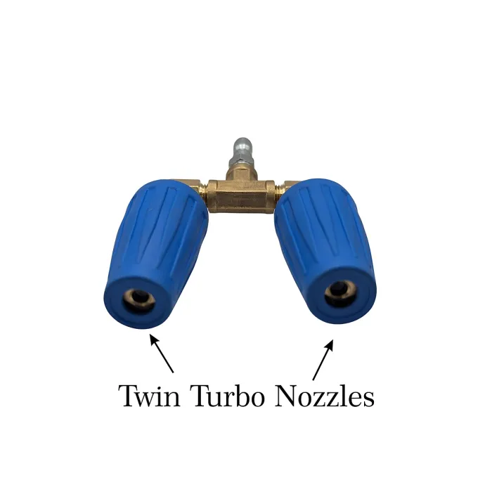 Pressure Washer Jet Wash 280 Bar Twin Turbo Nozzles 11.6mm 1/4" Quick Release 04