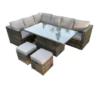 Bournemouth 8-Seat Rattan Corner Sofa Set