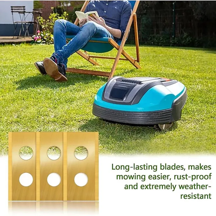 Titanium Replacement Blade, 30Pcs Lawn Mower Blade, Robot Lawn Mower Blade With Screws For Worx Landroid