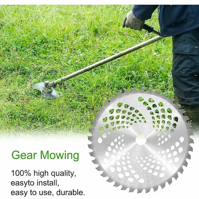 Universal Brushcutter Blade 25.4Cm X 40T Carbide Tipped Trimmer Blade Weed Control Mower Blade 255 X 25.4Mm 40 Teeth