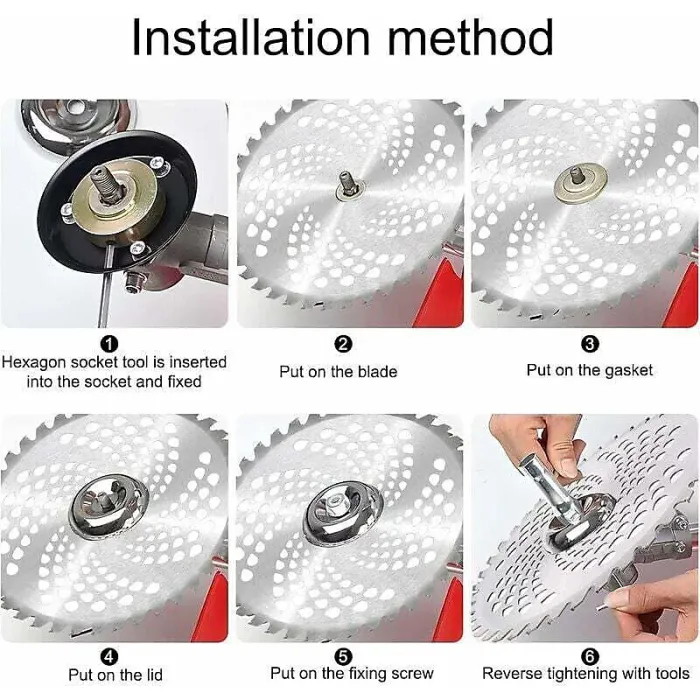 Universal Brushcutter Blade 25.4Cm X 40T Carbide Tipped Trimmer Blade Weed Control Mower Blade 255 X 25.4Mm 40 Teeth