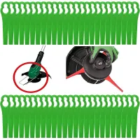 100Pcs Replacement Blades For Grass Trimmer, Plastic Cutting Blades, Edger Blade For Garden And Lawn Edger, Green Color