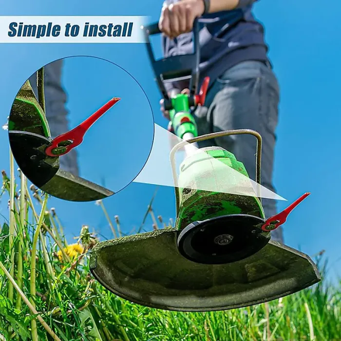 100Pcs Replacement Blades For Grass Trimmer, Plastic Cutting Blades, Edger Blade For Garden And Lawn Edger, Green Color