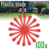 100 Pieces Pa6 Rotorcut Replacement Blades Compatible With Gardena Lawn Trimmer, Plastic Blade For Gardena Cordless String Trimmer