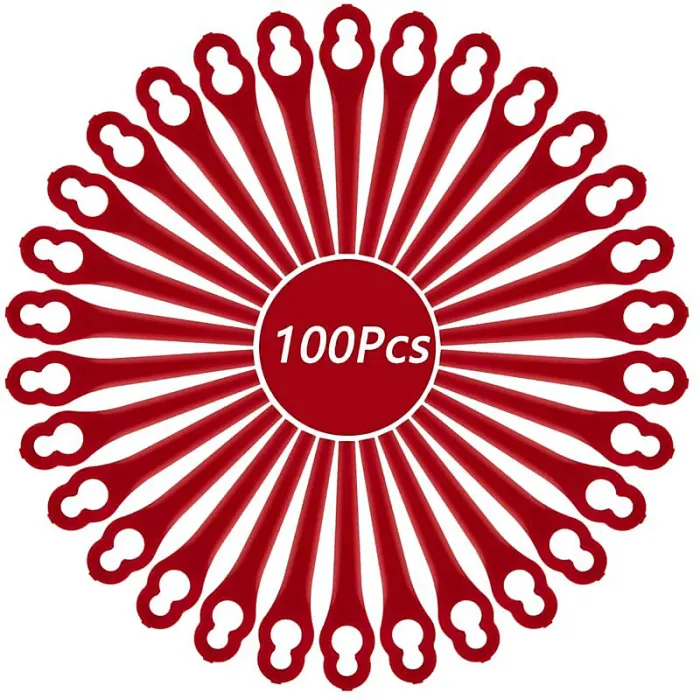 Pack Of 100 Replacement Blades For Einhell Grass Trimmers, Einhell Cordless Plastic Blades