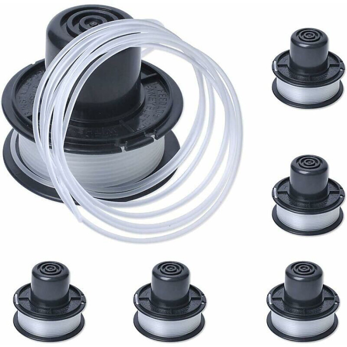Line Spool Compatible With Black And Decker  Automatic Grass Trimmer Gl250/Gl310/Gl360/Gl360Sb  6M Line  6 Pack