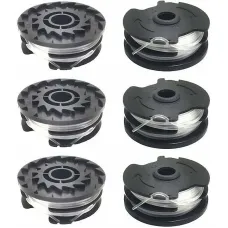 Set Of 6 Replacement Line Spools For Lidl Parkside Trimmer Prta 20 Li A1, B2, C3, Prt 550 A1, A3, Prt 300 A1