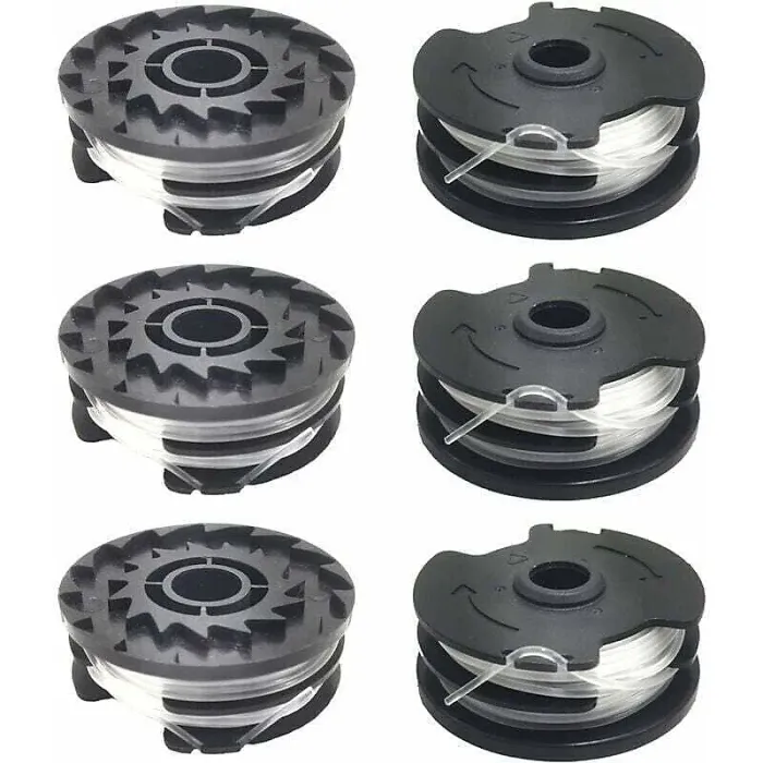 Set Of 6 Replacement Line Spools For Lidl Parkside Trimmer Prta 20 Li A1, B2, C3, Prt 550 A1, A3, Prt 300 A1