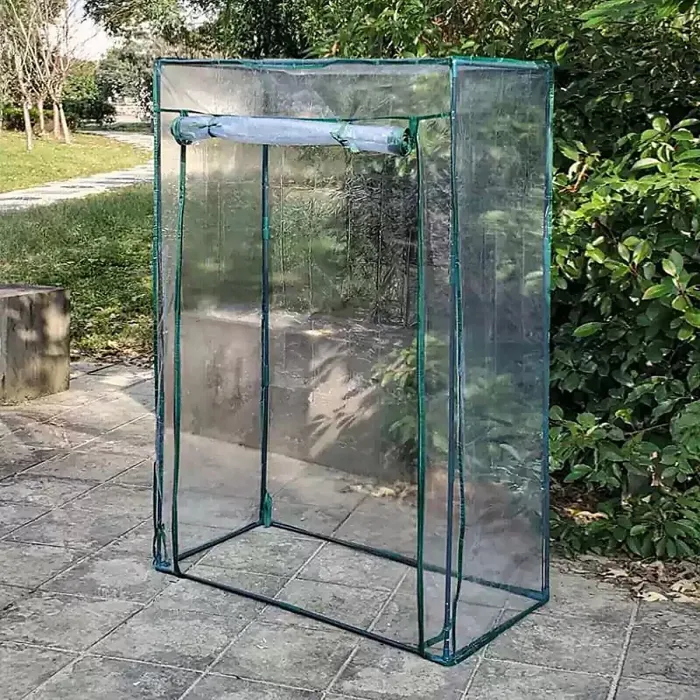 Tomato Greenhouse Outdoor Plant Grow House Reinforced Steel Frame with UV WeatherProof Cover, Roll Up Zipper Door for Ventilation