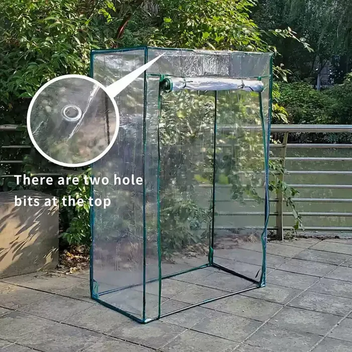 Tomato Greenhouse Outdoor Plant Grow House Reinforced Steel Frame with UV WeatherProof Cover, Roll Up Zipper Door for Ventilation