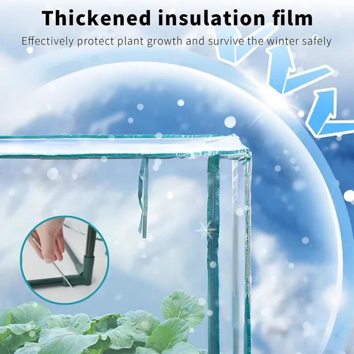 Tomato Greenhouse Outdoor Plant Grow House Reinforced Steel Frame with UV WeatherProof Cover, Roll Up Zipper Door for Ventilation