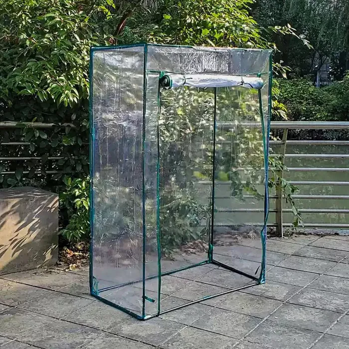 Tomato Greenhouse Outdoor Plant Grow House Reinforced Steel Frame with UV WeatherProof Cover, Roll Up Zipper Door for Ventilation