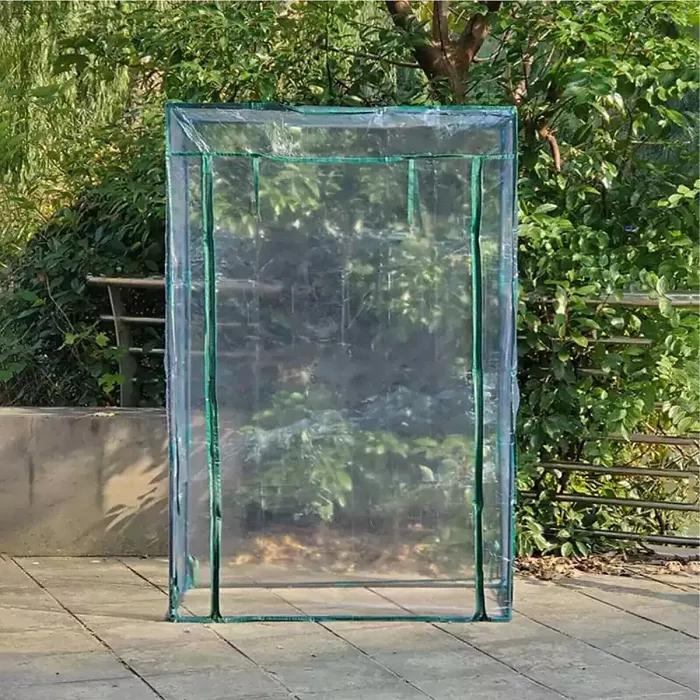 Tomato Greenhouse Outdoor Plant Grow House Reinforced Steel Frame with UV WeatherProof Cover, Roll Up Zipper Door for Ventilation