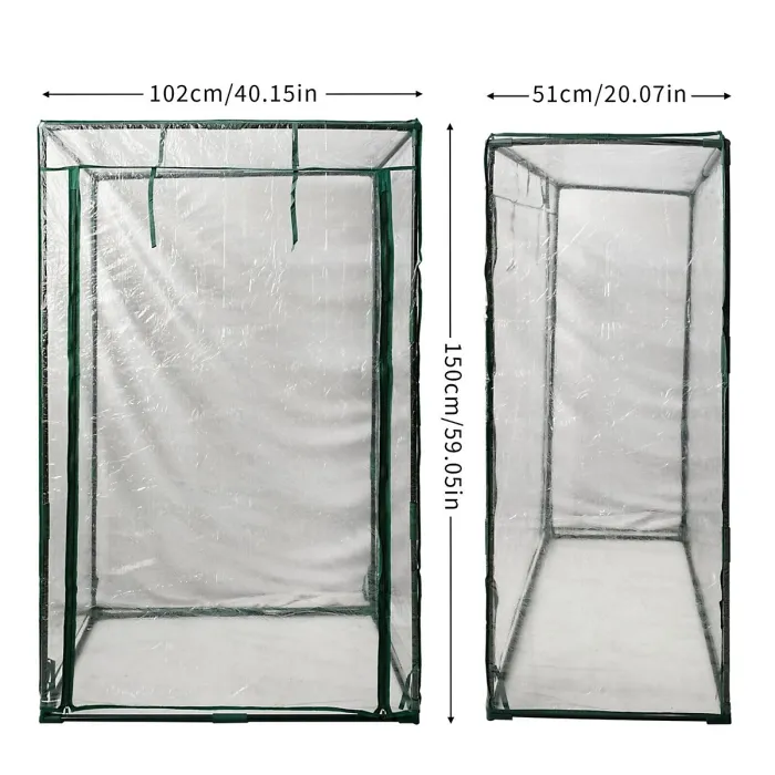 Tomato Greenhouse Outdoor Plant Grow House Reinforced Steel Frame with UV WeatherProof Cover, Roll Up Zipper Door for Ventilation