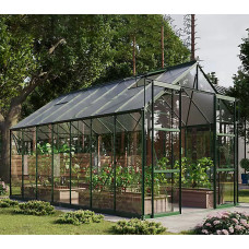 Vitavia Arizona 11500 Greenhouse 8ft 5"x14ft 7" (2.6x4.5m) Toughened Glass Double Doors Low Threshold Entrance Steel Base