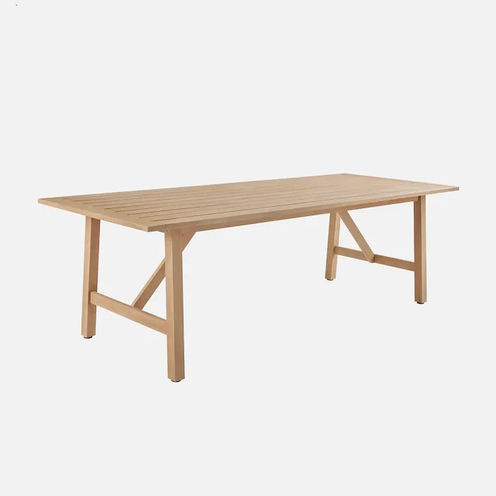 8-seater eucalyptus wood garden table Natural - sweeek