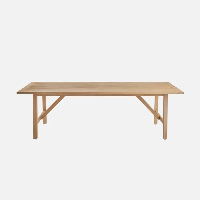 8-seater eucalyptus wood garden table Natural - sweeek