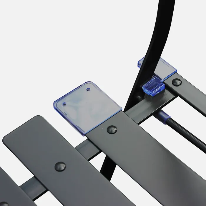 sweeek - 2-seater folding metal bistro garden table 70x70cm Emilia Anthracite 70x70x71 cm