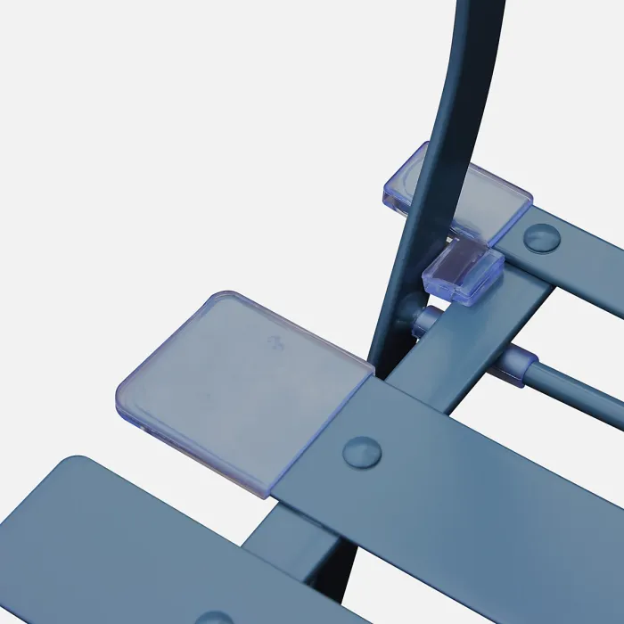 sweeek - 2-seater folding metal bistro garden table 70x70cm Emilia Grey Blue 70x707x71 cm