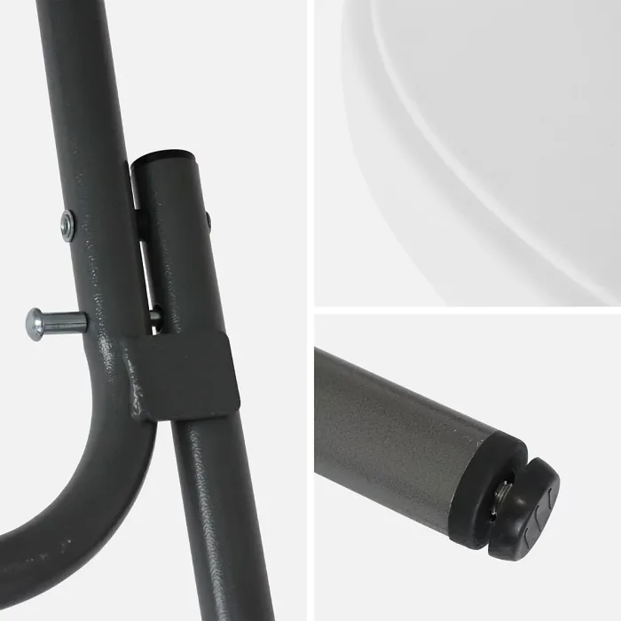 sweeek - Pair of foldable tables Gala tables x2 White 81x81x110 cm