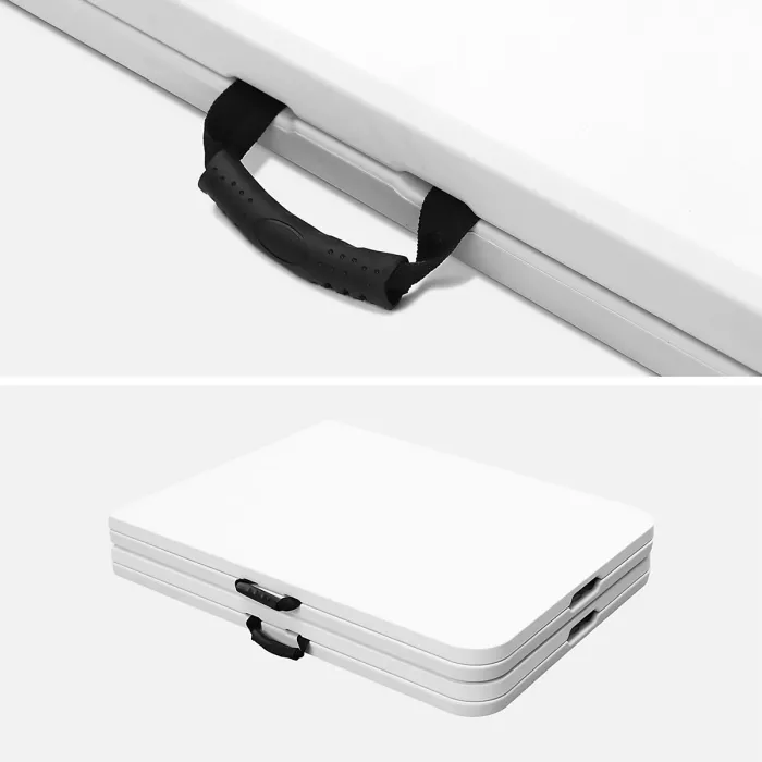sweeek - Pair of foldable plastic reception tables 2 Fiesta tables White 180x69.5x73.5 cm