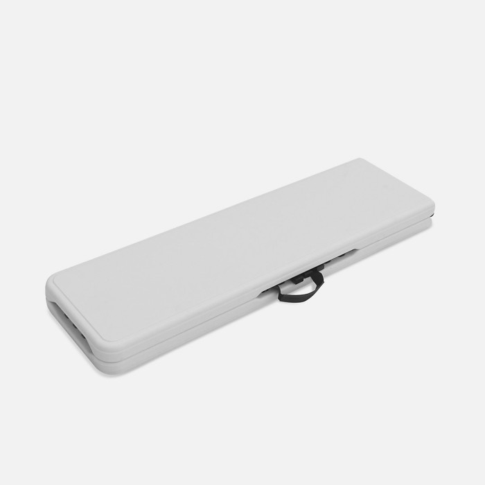 sweeek - Foldable plastic reception table with bench Fiesta reception set (table + benches) White 180x69.5x73.5 cm