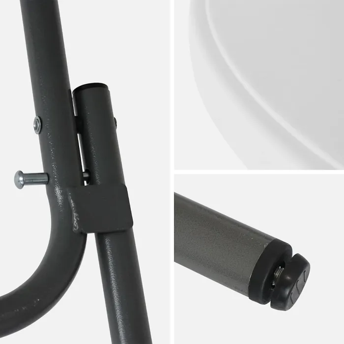 sweeek - Pair of foldable tables with protective covers Gala + Cover x2 White 81x81x110 cm