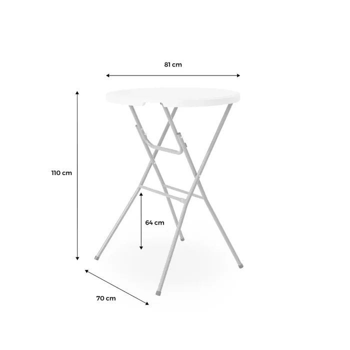 sweeek - Pair of foldable tables with protective covers Gala + Cover x2 White 81x81x110 cm