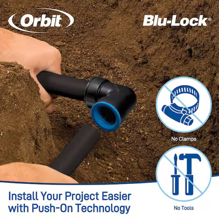 In-Ground Sprinkler System with 1/2 in. Blu-Lock Tubing System and B-Hyve Smart Hose Faucet Timer with Wi-Fi Hub