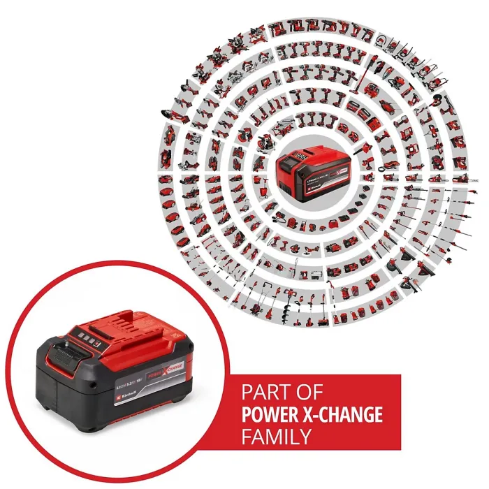 Einhell Power X-Change Battery 5.2Ah PLUS 18V Up To 1250W Power Delivery - Compatible With All Power X-Change Products