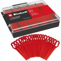 Einhell Grass Strimmer Trimmer Blade Set Plastic Blades x50 + Case GE-CT 18 Li