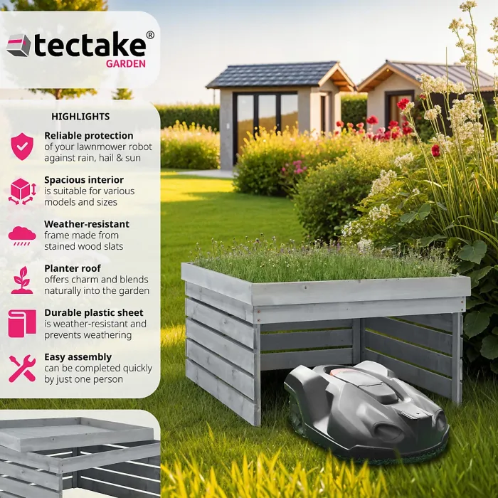 Robot Lawn Mower Garage Hortus - weatherproof, 84 x 78 x 46 cm