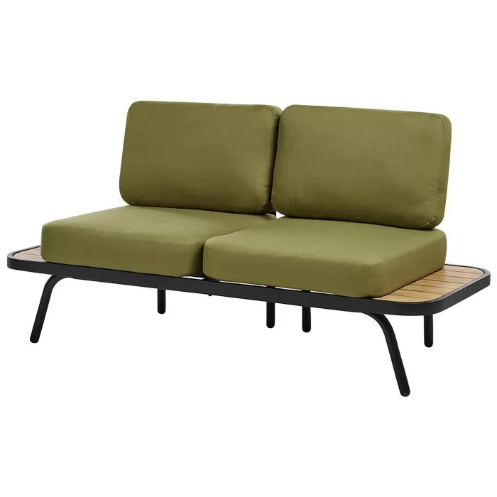 Garden Lounge Set with Table 4 Seater MINOZZO Certified Acacia Wood Olive Green